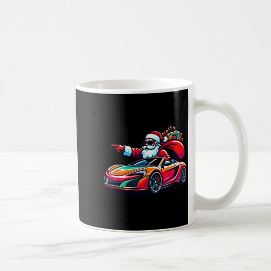 Mug Funny Christmas Santa Claus Driving Srt Car Xmas P (Droite)
