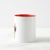 Mug Funny Christmas Santa Riding Pug (Centre)