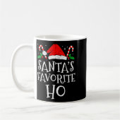 Mug Funny Christmas Santa's Favorite Ho Naughty Pajama (Gauche)
