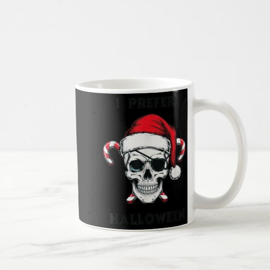 Mug Funny Christmas Skeleton I Prefer Halloween  (Droite)