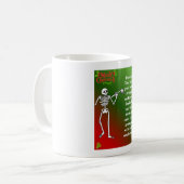 Mug Funny Christmas Skeleton Wishes for man (Devant gauche)