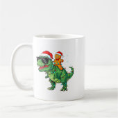 Mug Funny Christmas T Rex Dinosaur Gingerbread Lights (Gauche)