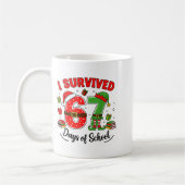 Mug Funny Christmas Teacher Santa I Survived 67 Days O (Gauche)