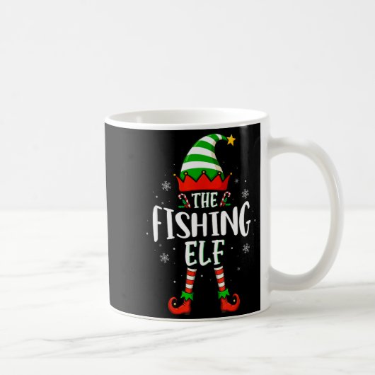 Mug Funny Christmas The Fishing Elf Family Matching Xm (Droite)