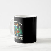 Mug Funny Christmas Tractor Nothing Runs Like A Reinde (Devant gauche)