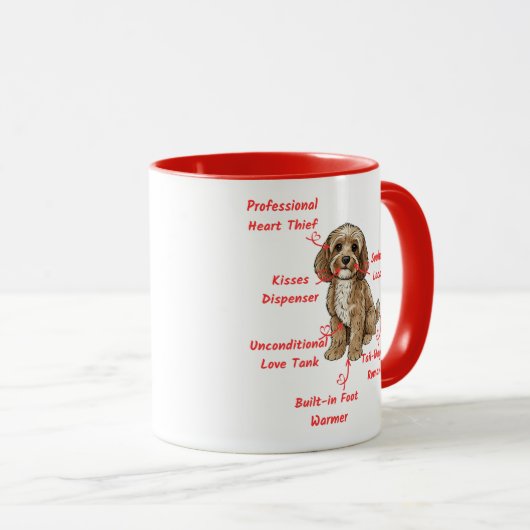 Mug Funny Cockapoo Anatomy - Unique Valentine Gift (Devant droit)