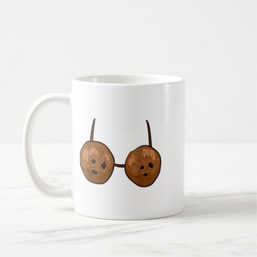 Mug Funny Coconut Summer Coconuts Bra Funny Halloween (Gauche)