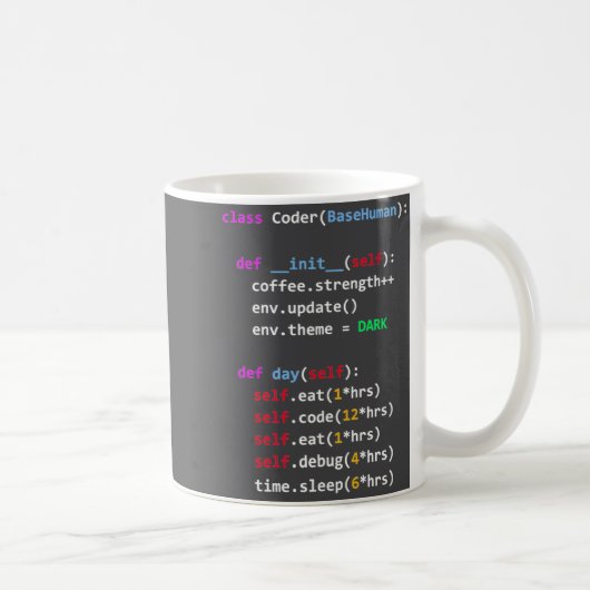 Mug Funny Coding Python Cl Eat Code Sleep (Droite)