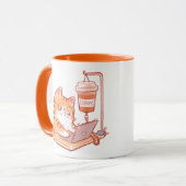 Mug Funny Coffee Cat Mug, Cute Overworked Programmer G (Devant gauche)