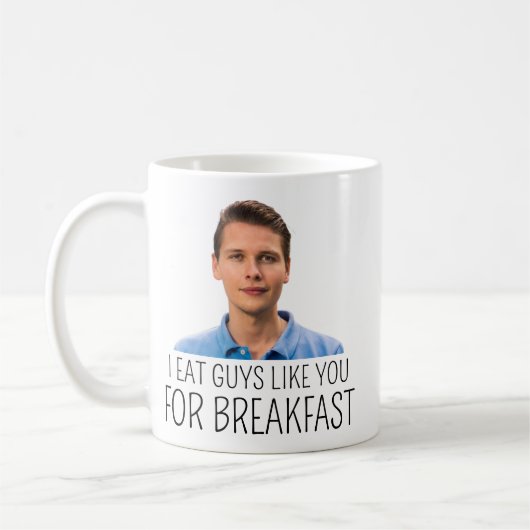 Mug Funny Coffee Cups, funny custom Mug, I Eat Guys Li (Gauche)
