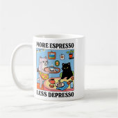 Mug Funny Coffee Lover With Cute Cat More Espresso Les (Gauche)