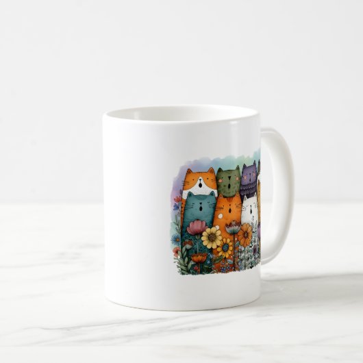 Mug Funny Colorful Cat (Devant droit)