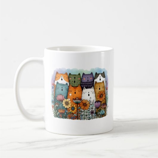 Mug Funny Colorful Cat (Gauche)