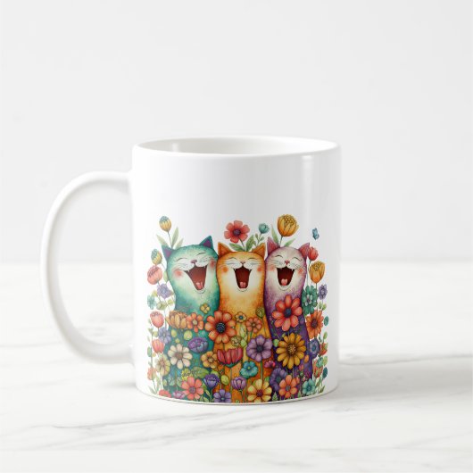 Mug Funny Colorful Cat (Gauche)