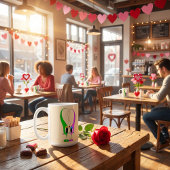 Mug Funny, Colorful, Cute, Cartoon Valentine Heart