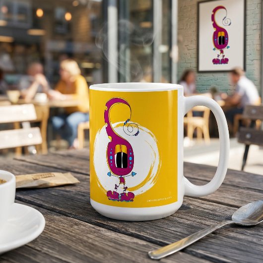 Mug Funny, Colorful, Quirky, Cartoon Character