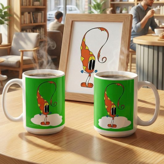 Mug Funny, Colorful, Quirky, Cartoon Character
