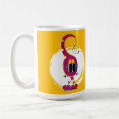 Mug Funny, Colorful, Quirky, Cartoon Character (Gauche)