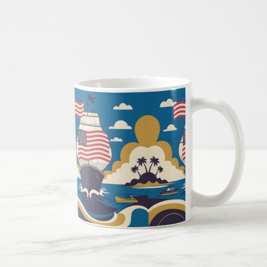 Mug Funny Columbus cadeau de jour Idée (Droite)