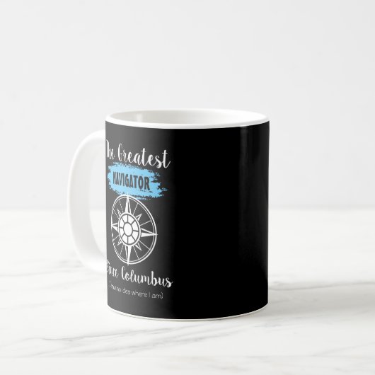 Mug Funny Columbus Perdu Navigateur (Devant gauche)