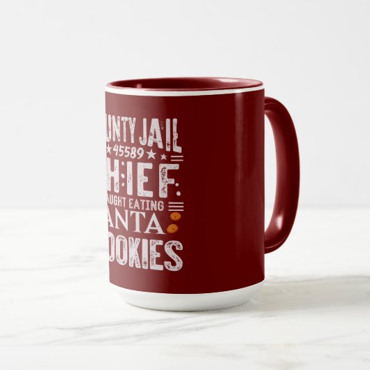 Mug Funny Comté Prisonnier Prisonnier Vol Noël (Devant droit)