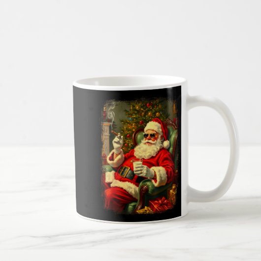 Mug Funny Cool Sungles Cigar And Milk Santa Christmas  (Droite)