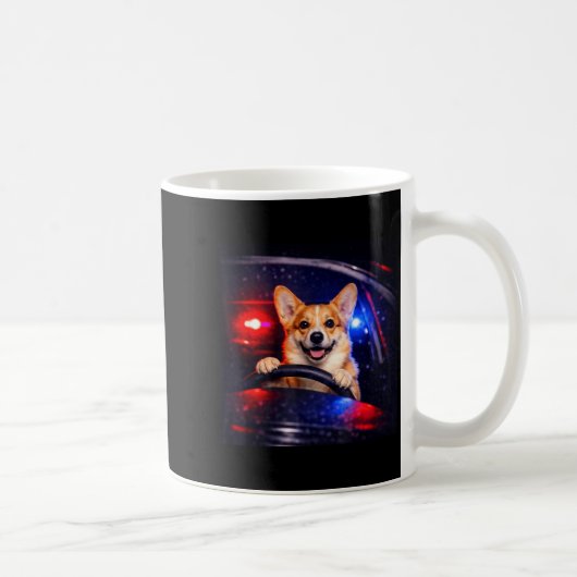 Mug Funny corgi driving meme dog driving a car  (Droite)