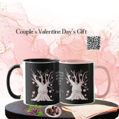 Mug Funny Couple Correspondant Pink Heart Tree Valenti