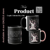 Mug Funny Couple Correspondant Pink Heart Tree Valenti