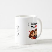 Mug Funny Couple, Cute Love, Valentine’s Day Gift  (Devant droit)