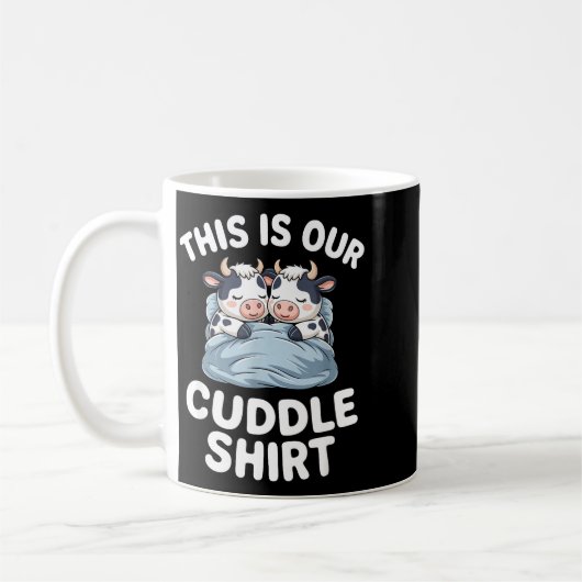 Mug Funny Cow Couple Idea This Is Our Cuddle  (Gauche)