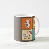Mug Funny Cow Lover ferme animal fermier pop art cow  (Devant droit)