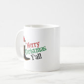 Mug Funny Cowboy Joyeux Noël Y'all Texas Humour (Devant gauche)