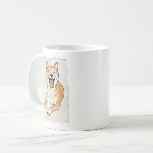 Mug Funny Coworker Gift - Internal Screaming Shiba Inu (Devant gauche)