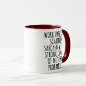 Mug Funny Coworker Gift No Crisis Allowed Funny Work (Devant droit)