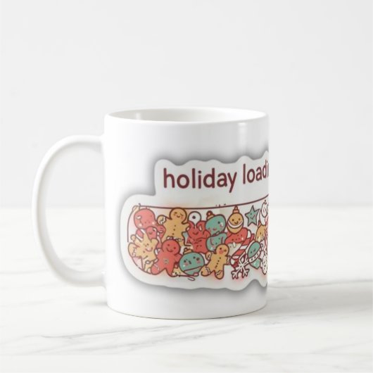 Mug Funny Cozy Christmas Holiday Loading Progress Bar (Gauche)