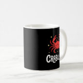 Mug Funny Crab Art For Men Women Kids Crabby Crabbing (Devant droit)