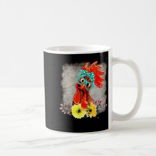 Mug Funny Crazy Chicken Lady Word Art  (Droite)