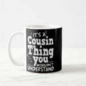 Mug Funny Crazy Cousin Crew Family Matching Group Blac (Gauche)