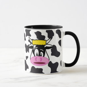 Mug Funny Crazy Cow Bull sur Dairy Cow Imprimer Motif