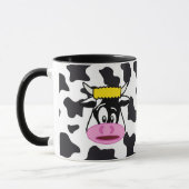 Mug Funny Crazy Cow Bull sur Dairy Cow Imprimer Motif (Gauche)