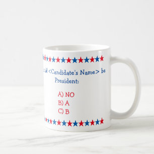 Mug Funny Create devrait ___ être la blague électorale