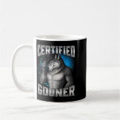 Mug Funny Cringe Sigma Wolf Certified Gooner  (Gauche)