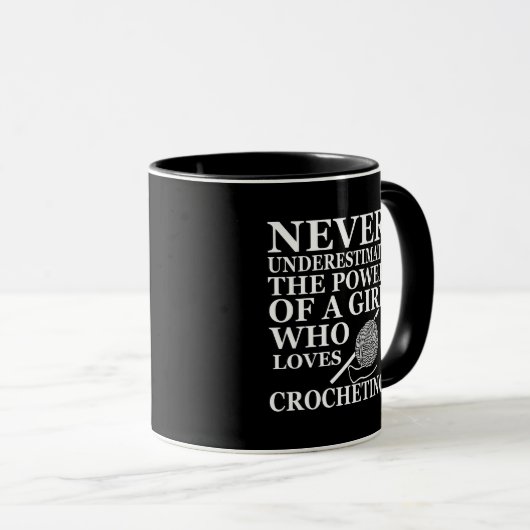 Mug Funny crochet citation crocheters cadeau (Devant droit)