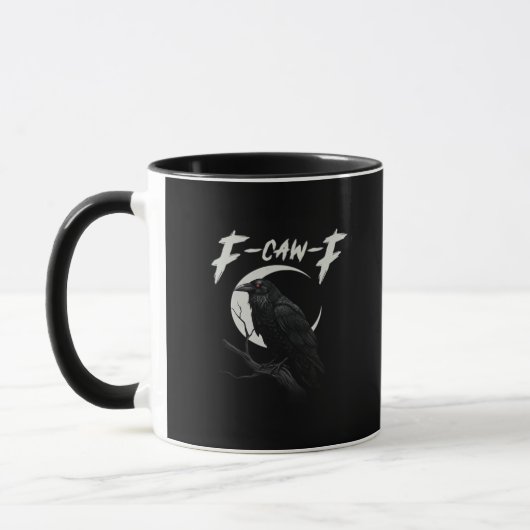 Mug Funny Crow Essential Creative Casual (Gauche)