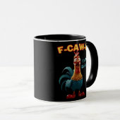 Mug Funny Crow F-Caw-F Humor Gothic (Devant droit)