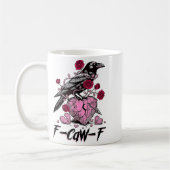 Mug Funny Crow F-caw-f Valentines Day Black Bird Fcawf (Gauche)
