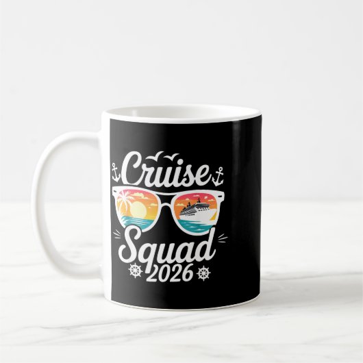 Mug Funny Cruise Squad 2026 Summer Vacation Matching F (Gauche)
