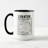Mug Funny Curator Nutrition Facts Museum Staff Gift (Gauche)