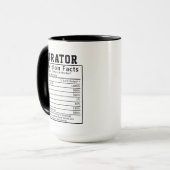 Mug Funny Curator Nutrition Facts Museum Staff Gift (Devant gauche)